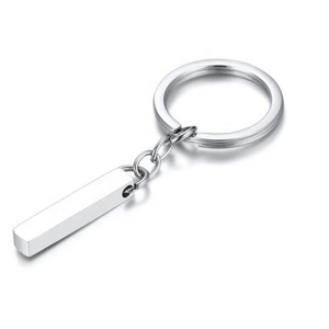 Türük Aceon paslanmaz çelik kare Birthstone içine Set 4D taraflı dikdörtgen kalın Bar zincir bağlantı sonsuza aşk anahtarlık - Product Image 4