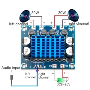 TPA3110 XH-A232 DC 8-26 V 3 A 30 W+30 W 2.0 Kanal digitales Stereo-Audio-Leistungsverstärker Board für Arduino