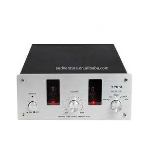 チューブフォノターンテーブルプリアンプミニホームHiFiステレオMM/MCターンテーブルプリアンプ、RCA入力および出力付き - Product Image 1