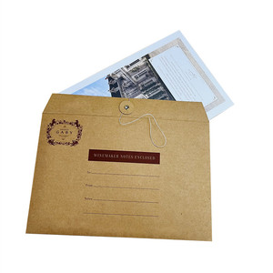 Umschlag aus recyceltem Karton in Sonder größe mit Knopfleiste, bedruckter Bastel umschlag - Product Image 6