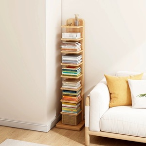 Modern görünmez yüzen ahşap dikey omurga köşe kitap organizatör raf kulesi kitaplık - Product Image 6