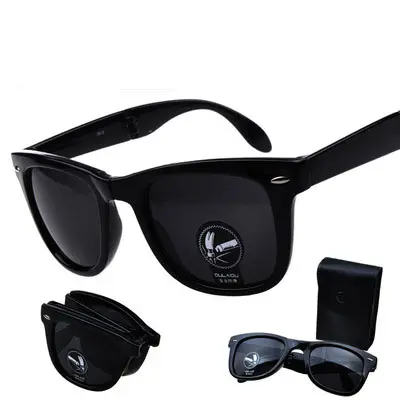 sunglass 2021 case fold Promotional plastic foldable sun glasses folding sunglasses