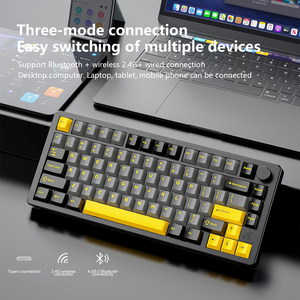 Attack Shark X86 Teclado de escritorio con retroiluminación RGB de tecla completa Enchufe en caliente Pantalla de color intercambiable Gamers Gaming Teclado mecánico - Product Image 5