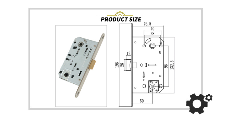 EADER Direct sales of high quality iron lock body plastic oblique tongue factory in European market