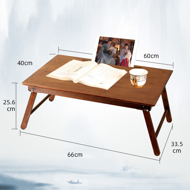 Table pliante plate couleur bois noyer 600*400*256