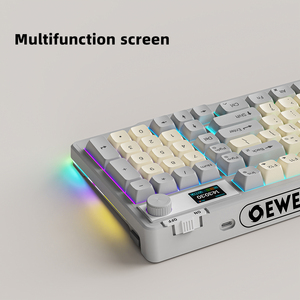 EWEADN V98Pro Teclado de oficina retroiluminado RGB de 98 teclas Interfaz USB 2,4G Inalámbrico y con cable BT 5,0 Pantalla Nuevo producto - Product Image 2