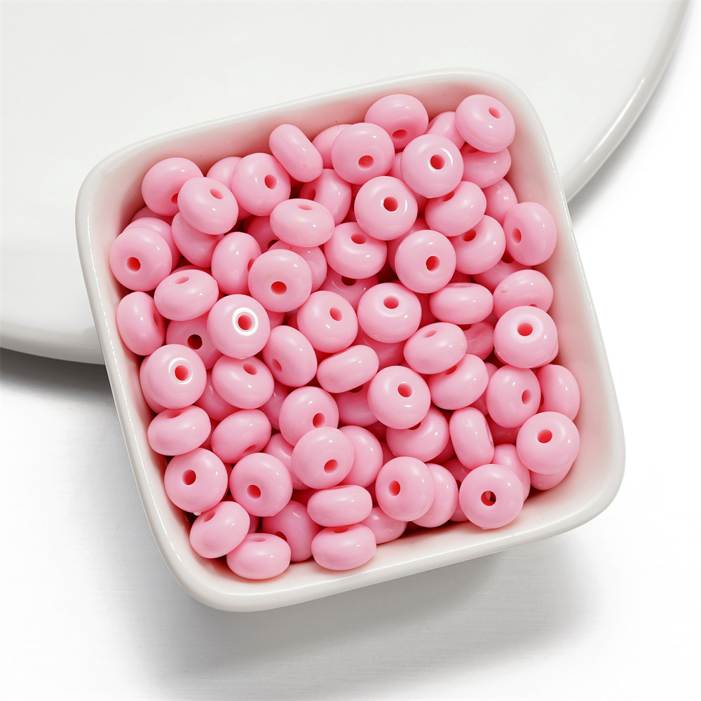 Acrylic flat beads - pink