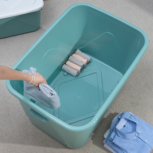 Caja de almacenamiento de plástico PP gruesa grande con tapas Contenedor de almacenamiento apilable para la organización del hogar - Product Image 4