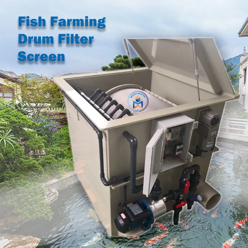Thép không gỉ trống lọc nuôi trồng thủy sản nuôi cá quay trống Lọc Trung Quốc cho Koi Ao