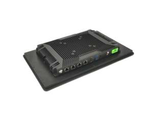 PC de panel de pantalla táctil resistiva de 15,6 pulgadas, instalación integrada en computadora de gabinete, todo en uno con 4 puertos LAN - Product Image 5
