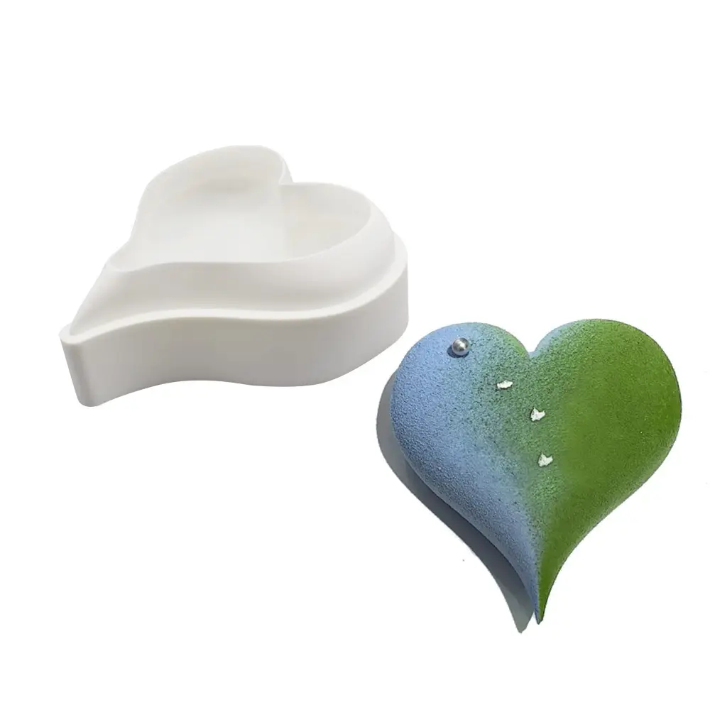 Molde de Mousse de jeart de diamante hecho a mano con punta, herramientas de pastel de silicona desechables para el Día de San Valentín para hornear jabón y pastel