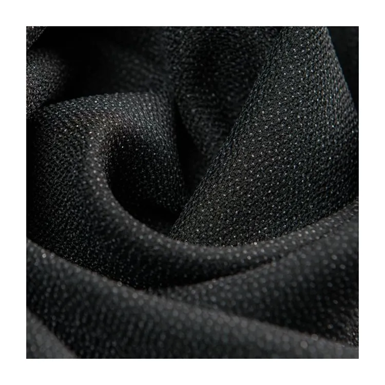 Grosir 100% poliester 55gsm stocklot sekering pengaman waterjet kain interlining untuk mantel