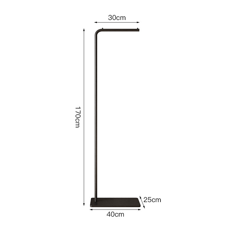 L-shaped (170) black stand with black base