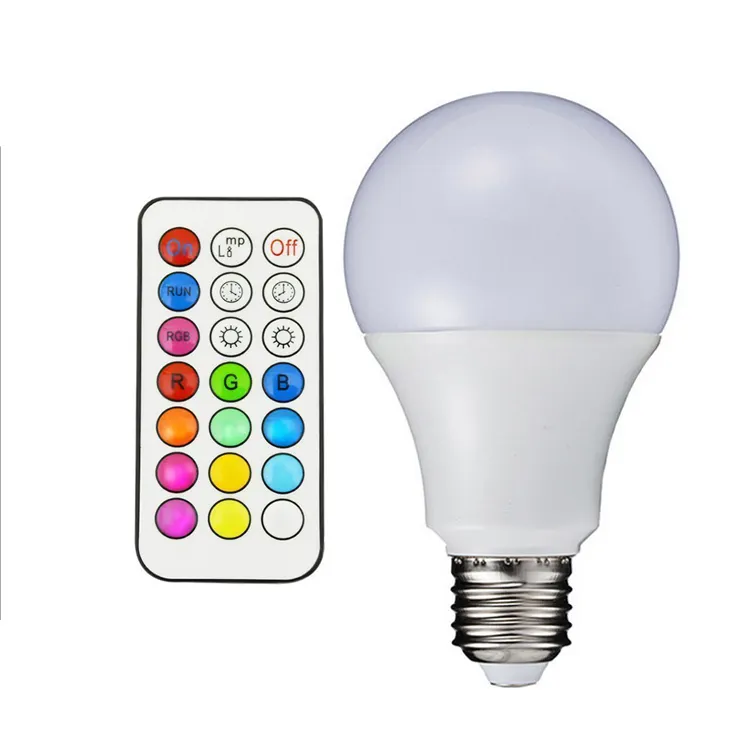 E27 B22 3W 5W 10W RGB + W Multicolor LED Lamp Light 16万Color Changing Bulb + Remote Control led rgb電球