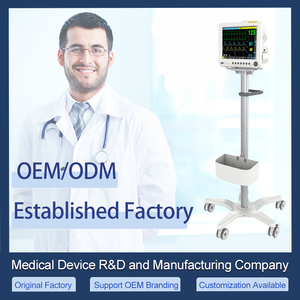 Xách tay Vital Signs Monitor Xe đẩy đa Thông số bệnh nhân Thiết bị giám sát thiết kế công nghiệp kim loại giỏ cho bệnh viện sử dụng - Product Image 2