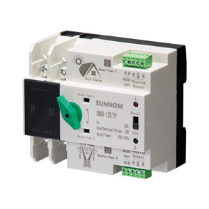 Sundin Din ray 2P 40A 63A 125A 230V fotovoltaik PV güneş dc ats güneş enerjisi sistemi için çift güç otomatik transfer anahtarı - Product Image 3