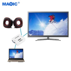 Equipo de Audio y vídeo HDMI2VGA HDMI a AV RCA CVSB L/R, adaptador, convertidor de vídeo, Mini Hdmi a VGA