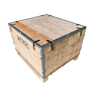 Logistics Packaging Wooden <strong>Crate</strong> Locking International Freight Wooden Transport Box <strong>Stackable</strong> Mobile Storage Box - Product Image 1