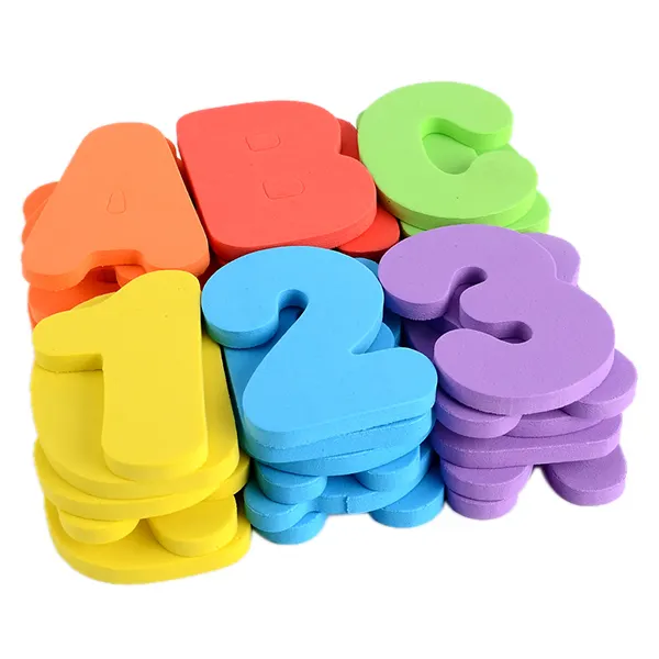 Нетоксичные алфавиты для ванной эко-ЭВА с цифрами, Детская плавающая игрушка для ванной из пены эва