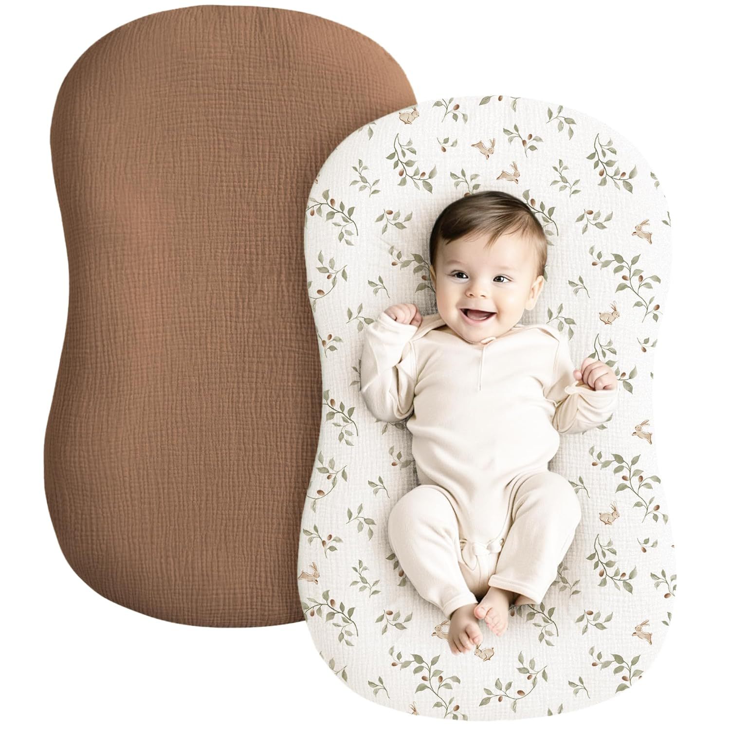 9 dark brown green leaves-bed set