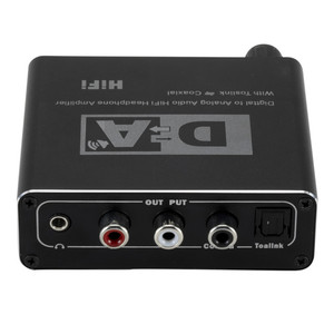 Convertidor de audio Digital a analógico, decodificador amplificador de auriculares con Toslink Coaxial - Product Image 1