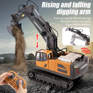 2.4ghz 1/20 Metal Rc inşaat kamyonu iş makinesi oyuncak buldozer modeli alaşım uzaktan kumanda ekskavatör rc - Product Image 3