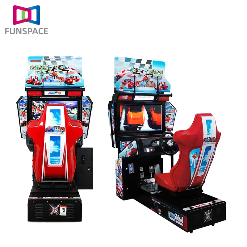 Funspace Motion Racing Simulator 32 LCD Fahrsimulator Auto Rennen Überlegen Münzbetriebene Arcade Spiele Maschine