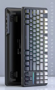 Teclado mecánico inalámbrico retroiluminado 87 teclas ratón inalámbrico y teclado tres modos BT tallado personalizado para juegos de escritorio - Product Image 6