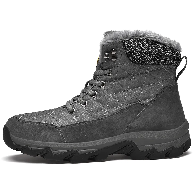 2024 nuovi stivali da uomo invernali all'ingrosso di alta qualità per sport all'aria aperta caldi scarponi da neve da uomo su misura scarponi da trekking