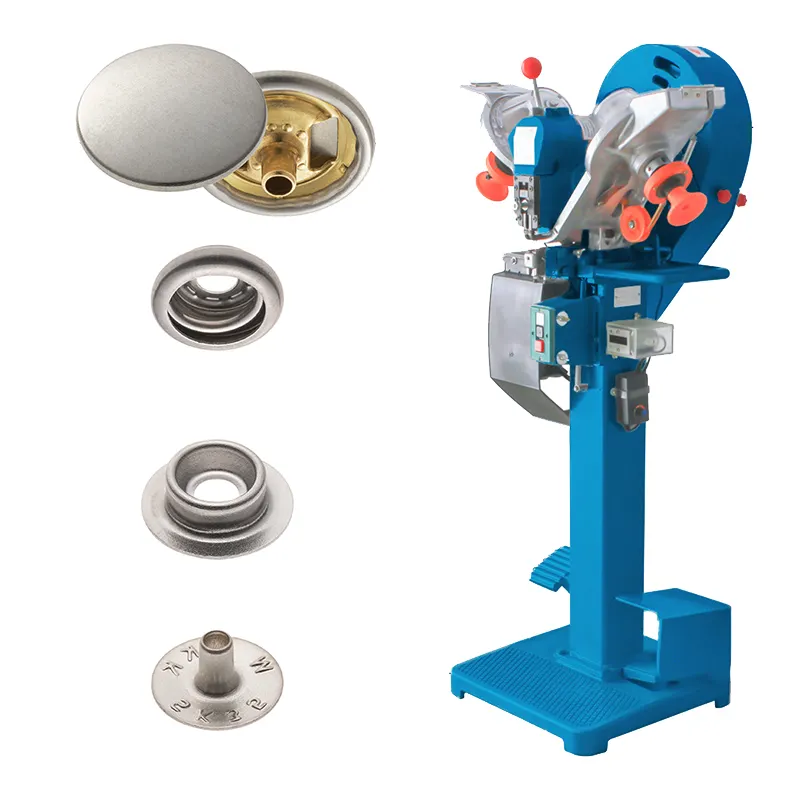 Máquina de fabricación de botones a presión de aleación de Zinc personalizada, máquina automática de botones a presión de Metal, totalmente automática para conectar botones