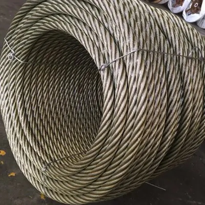 Fábrica de vendas diretas 8mm 10mm 12mm Flexível Steel Wire Rope 7x19 1/4 "5/16" 3/8 "Galvanized Steel Wire Rope