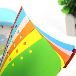 ECO Colored A5 Paper Page Dividers Filofax lose-blatt notebook Inserts Organizer Spacer 6 löcher Separator Page Planner Index - Product Image 4