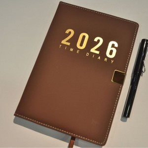 New 2026 Yearly Planner Customized <strong>Notebooks</strong> Faux Leather Cover Diary <strong>Color</strong> English Spanish Pages one Day one page - Product Image 4