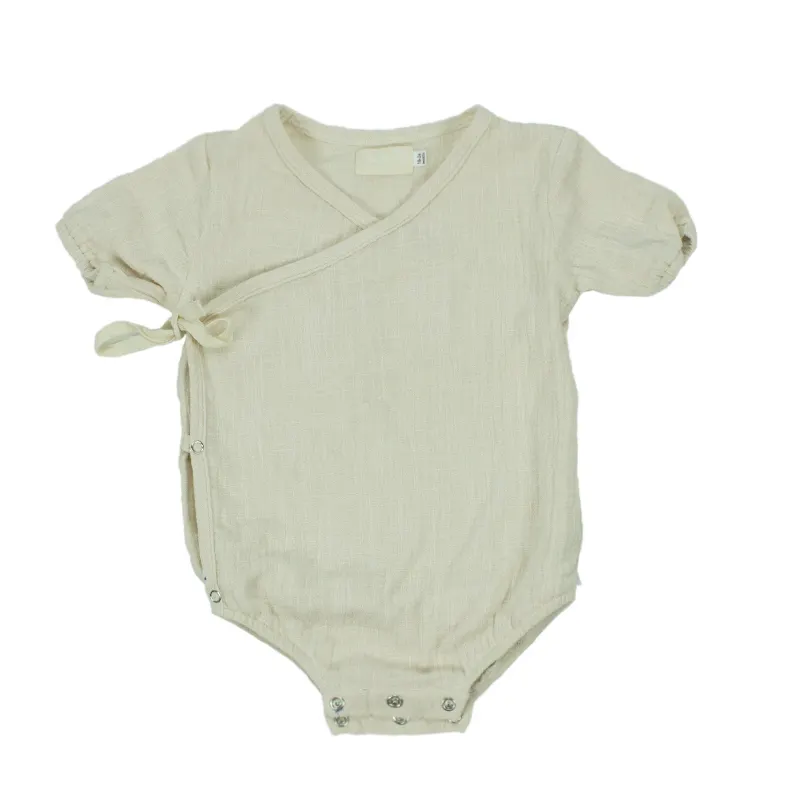 รอมเปอร์เด็กทารกผ้าลินินคอตตอน,ใหม่เสื้อผ้าเด็กแรกเกิดแขนกุดเครื่องแต่งกายเด็กมีโครง