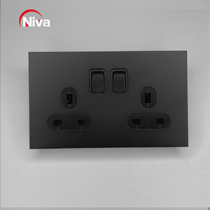 Edelstahl platte Doppels teckdose Multifunktion steckdose Wand Lichtsc halter Retro Metall buchsen Universal Standard USB Typ C. - Product Image 4