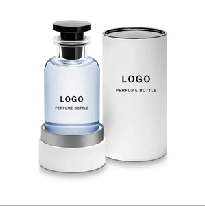 Boş lüks temizle doldurulabilir cam parfüm şişesi 30ml 50ml 100ml yuvarlak Parfum şişeleri ile özel Logo paketi Metal kutu - Product Image 1