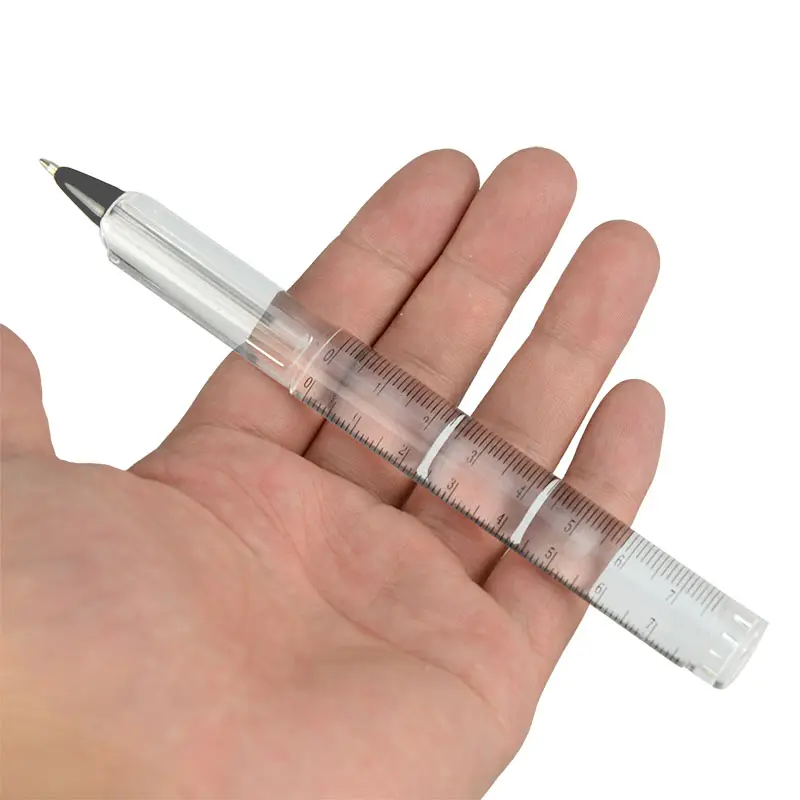 Bellissimo righello tascabile per penna che misura la lente d'ingrandimento in vetro lettura con scala 2X