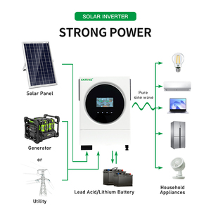 CKMINE off grid solar inversor saída 6kw MPPT máxima pv entrada atual 27A inversor solar definido para casa