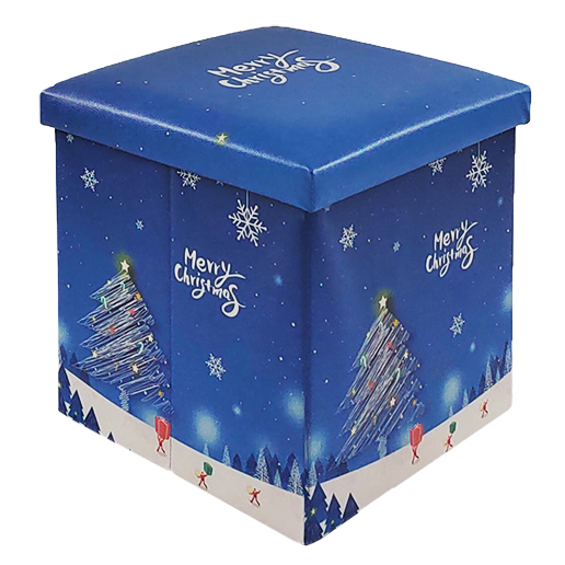 New preheating Christmas style leather storage ottoman and new pouf stool high quality ottoman