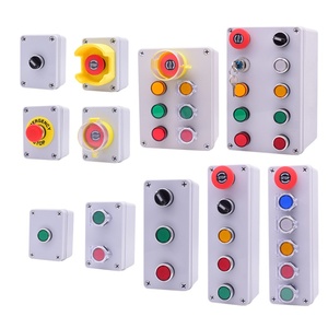 Interruttore elettrico interruttore a pulsante auto-Reset per arresto di emergenza/avvio 1NO combinazione plastica scatola 220V - Product Image 1