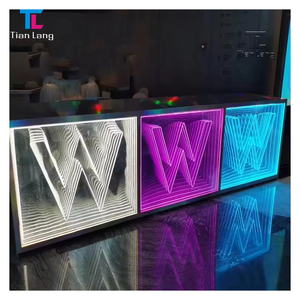 カスタムLED 3DインフィニティミラーネオンLEDサイン3DインフィニティミラーLEDダンスフロアインフィニティミラーサイン - Product Image 5