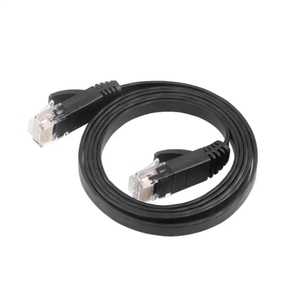 Flache Internet-Netzwerk kabel Cat6-Ethernet-Patchkabel Schwarz Kurzes LAN Herstellungs preis RJ45-Anschlusstyp - Product Image 6