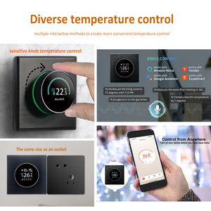 電気スマートTuya WIFIワイヤレスルーム<span class=keywords><strong>FCU</strong></span>サーモスタット温度コントローラ
