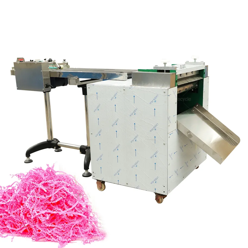 Máquina trituradora de rafia para corte de arrugas, máquina trituradora de papel para manualidades