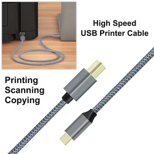 สาย2.0ไนลอนถัก USB 3เมตรชนิด C เป็น USB B Type สำหรับโทรศัพท์แท็บเล็ตแล็ปท็อป - Product Image 4