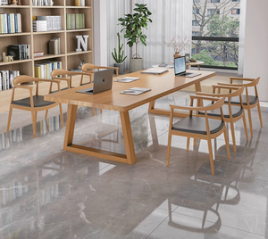 Stile moderno in legno massello casa ufficio sedia da scrivania stile semplice lungo tavolo per soggiorno tavolo da pranzo banco da lavoro Computer scrivania - Product Image 6