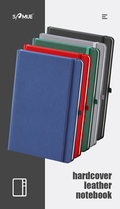 Blocco note economico al dettaglio all'ingrosso con logo personalizzato pagina design stampa taccuino in pelle PU A5 copertina rigida nera con anello elastico per penna - Product Image 6