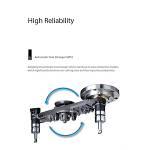 Dem 5205 3-trục trung tâm gia công dọc 24-công cụ Tạp Chí độ chính xác cao kim loại phay - Product Image 3