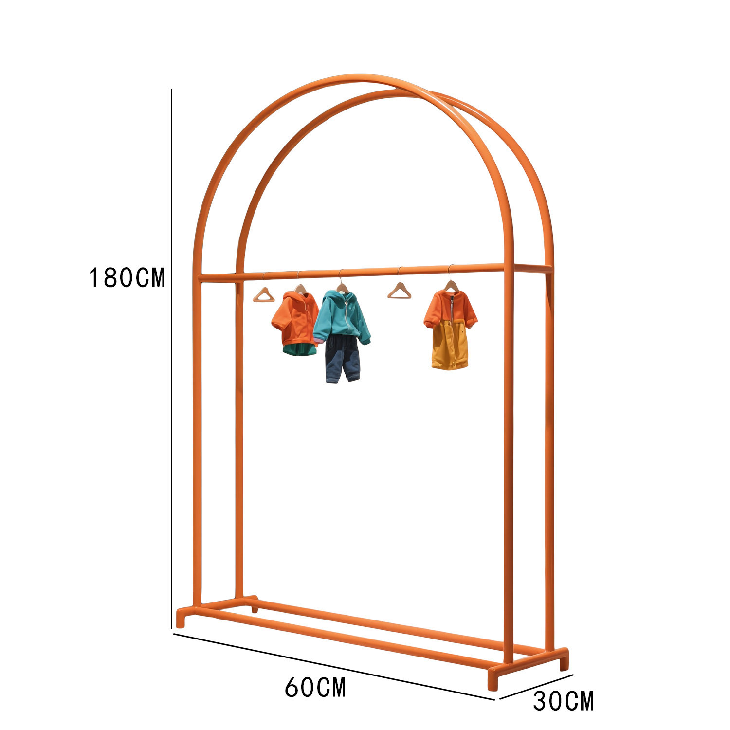 Arancione,L:60cm,P:30cm,A:180cm