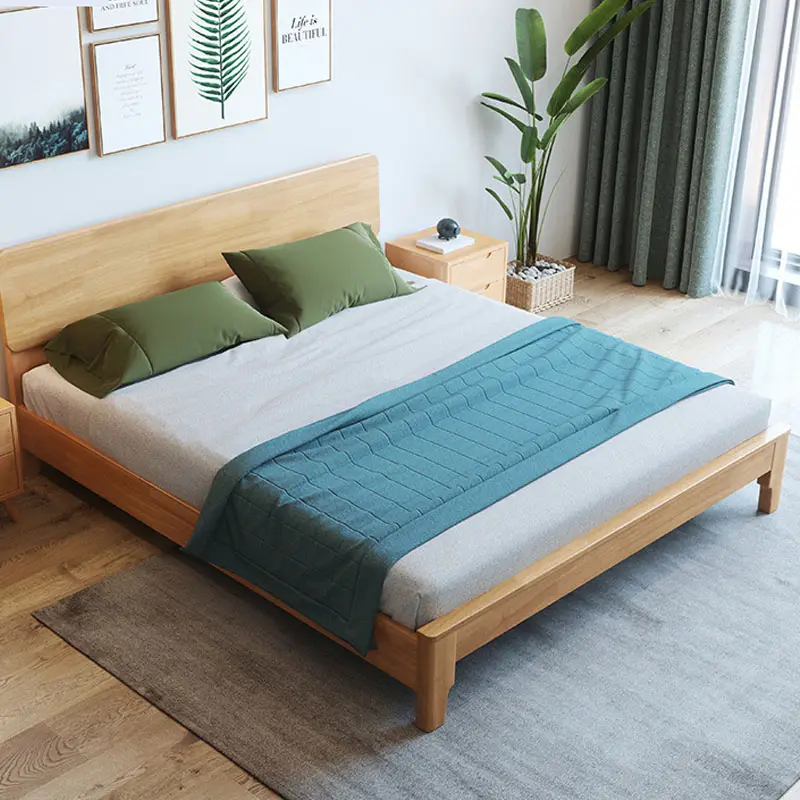 Os fabricantes atacado boreal estilo europeu camas de madeira camas dupla cama de madeira sólida king cama